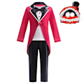 Miniatyrbild 1 av 4: 2024 Anime Pomni The Amazing Digital Circus Cosplay Kostym Barn Overall Halloween Kostym Purim Barn Kostym Cartoon Cos 6T(130) c2