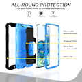 Miniatyrbild 2 av 5: Case för Samsung A12 5G Case, Galaxy A12 Case, Allytech Slim Fit Rugged 3-lagers stötsäkert skydd Hybrid Kickstand Phone case Cover för black+blue