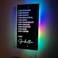 Miniatyrbild 5 av 5: Personliga affirmationer Spegel Led Light I Am Smart | Motivationa daglig påminnelse| Jag är spegel null none