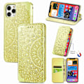 Miniatyrbild 4 av 5: Case för Iphone 12 Pro plånboksmönster Etui Handytasche Coque präglat cover - guld null none