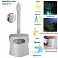 Miniatyrbild 5 av 5: 8-färgad LED-toalett Nattljus Rörelsesensor Skål Glödavkännande Badrum Uv-lampa Present null none