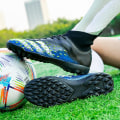 Miniatyrbild 5 av 5: Fotbollsskor för män Vuxen Fotbollsskor Grästräning Sport Skor Sneakers X30 BlackBlue 36
