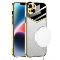 Miniatyrbild 1 av 4: Gkk Stötsäker Case För Iphone 14 Plus Case Tpu+pc+pu Läder galvanisering Cover White