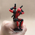 Miniatyrbild 4 av 4: Disney Marvel X-men Deadpool 2 Actionfigur Sittställning Modell Anime Minidocka Dekoration Pvc Collection Figur Leksaker Modell C Groot with box