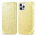 Miniatyrbild 1 av 5: Case för Iphone 12 Pro plånboksmönster Etui Handytasche Coque präglat cover - guld null none