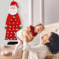 Miniatyrbild 5 av 5: Filtadventskalender för väggmontering Julkalender Återanvändbar 24-dagars hängande julnedräkningskalender null none