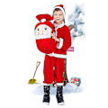 Miniatyrbild 1 av 4: Cosplay kostym för pojkar Tomtekostym Barntomtekostym Sammetstomtekostym för pojkar Juldräkt (utan väska) 120cm 4PCS