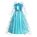 Miniatyrbild 3 av 4: Disney Frozen Elsa Anna Princessklänning Flickor Halloween Karneval Kläder Fest Barn Cosplay Snödrottning Barn Outfit Kostym Elsa 18 5-6T (Size 130)