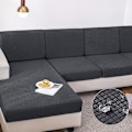 Miniatyrbild 1 av 4: Vattentät cover för vardagsrum Stretch jacquard sofföverdrag Billig sofföverdrag Delikat sofföverdrag för hem Hotell C 3RD(135-165cm) Gray