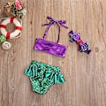Miniatyrbild 2 av 2: Toddler Baby Flickor Barn Sjöjungfru Bikini Set Sommar Beach Badkläder Baddräkt Baddräkt Bikini Kostym 0 to 3 Months
