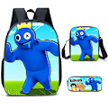 Miniatyrbild 1 av 4: Roblox Rainbow Friends 3d- printed skolväska Set Barn Studenter Skolryggsäck Lunchväska Case Present C
