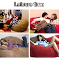 Miniatyrbild 5 av 5: Lazy Sofa Bean Bag konstgjord päls Bean Bag (endast bönor) red 135 x 65cm