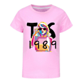 Miniatyrbild 1 av 3: Taylor Swift 1989 T-Shirt Tryckta Barn Pojkar Flickor Kort sömn Crew Neck Tee Toppar Swift Fans Konsertgåvor för Ålder 9-16 år Lila 13-14 år