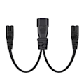Miniatyrbild 2 av 5: 32 cm Iec320 C14 till Iec320 C7+iec320 C7 AC-power förlängningskabel Adaptersladd null none