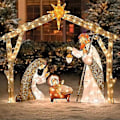 Miniatyrbild 1 av 3: Kongque - Upplyst julkrubba utomhus, julens heliga familjegårdsdekoration, julkrubba för jul utomhus, påskdekorationer Li null none