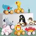Miniatyrbild 4 av 5: Baby släpande leksak dragrep Tydlig utskrift med hjul Knuffande bil bogserbil Handdragande dragkraft Tecknad leksaker för hemmalek null none