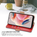Miniatyrbild 3 av 5: Flip Case För Xiaomi Redmi Note 12 4g Struts Texture Magnetisk Stängning Plånboksställ Cover Red