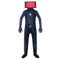 Miniatyrbild 1 av 2: 4-9 år Barn Skibidi Toalettdräkt för pojkar Tv Man Kameraman Högtalare Halloween Bodysuit Cosplay Klänning C 5-6 Years