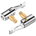 Miniatyrbild 1 av 7: LUMITECO All Metal Lock On Air Chuck Adapter för däckpumpslang, låsande däckluftchuck med standard däckventilgänga, Inget luftläckage däck Golden Thread