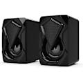 Miniatyrbild 4 av 5: X2 datorhögtalare med subwoofer för pc stationär dator bärbar dator ledbelysning hemmabiosystem USB trådbunden ljudbox Black none