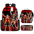 Miniatyrbild 1 av 2: One Piece Ryggsäck Student Skolväska One Piece Ryggsäck Tecknad Skolväska Tredelad set null none