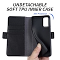 Miniatyrbild 2 av 5: För Samsung Galaxy A33 5g äkta kohudsläder cover Fullt skydd Telefon Flip Case Black