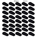 Miniatyrbild 1 av 5: 40 delar självhäftande nässkydd för glasögon, solglasögon, läsglasögon Black Drop shape 1mm