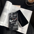 Miniatyrbild 3 av 3: För Iphone 14 Plus 13 12 11 Pro Max Off- Vit/svart frostat phone case -2st For iPhone 11 promax none