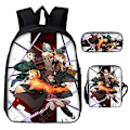 Miniatyrbild 4 av 5: 3st/ set Japan Anime Demon Slayer Studenter Pojkar Flickor Skolväska Ryggsäck Barn Tonåring Tecknad Oxford Vattentät skolväska MULTI 17 Inches