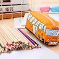 Miniatyrbild 5 av 5: Case Studentbrevpapper Små djurbussar för män och kvinnor på canvas brevpapper Red