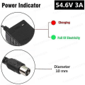 Miniatyrbild 1 av 5: 54,6v 3a litiumbatteriladdare Elcykelladdare Kompatibel 13s 48v Li-ion batteriladdare-b Rca Eu
