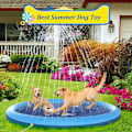 Miniatyrbild 2 av 5: Pet Splash Pad hopfällbart bad pool Husdjur Hundar Barn Sommar Utomhus vattenmatta Leksaker null none