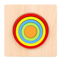 Miniatyrbild 1 av 5: Barn geometrisk sorteringsleksak träpusselform matchande leksak dagispresent Round none