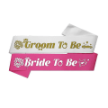 Miniatyrbild 1 av 4: Nytt paket med 2 st Bride To Be Och Brudgum Att Be Sash Bröllopsförlovning