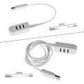 Miniatyrbild 2 av 2: High Speed ​​3 Ports USB 2.0 Hub Extension Splitter för bärbar dator Laddning null none
