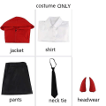 Miniatyrbild 1 av 4: Anime Motorsåg Man Power Cosplay Kostym Blood Devil Power Full Set Röd Jacka Skjorta Huvudbonader Cosplay Peruk Power Outfits Comic Z L costume