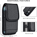 Miniatyrbild 5 av 6: Case Nylon med cover för Samsung Galaxy A02s A12 A32 A42 A51 A52 A71 A72 S20 FE S10+ S9 A01 black none