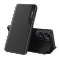 Miniatyrbild 1 av 5: For Honor 90 Lite 5g/x50i 5g View Window Phone case Pu Läder Stötsäkert Stand Cover Black