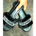 Miniatyrbild 4 av 4: Nya 2024 Dam Sandaler Kristall Platta Klack Sandaler Päls Rhinestone Sommar Skor Dam Flip Flops Strand Sandaler Storlek 35-43 Pink 39