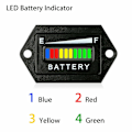 Miniatyrbild 3 av 4: 48v Volt batteriindikator Mätare för golfvagn för klubbbil null none