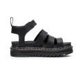 Miniatyrbild 2 av 5: Dammode Chunky Sandaler Tjock sula Strappy Block Flatforms Skor Sommar Ny storlek BLACK 38