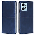 Miniatyrbild 1 av 5: För Xiaomi Redmi Note 12 4g Korthållare Cover Kohud Texture Pu Läderställ Phone case Shell Blue