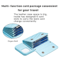Miniatyrbild 5 av 5: Bf23-stil för Iphone 12/12 Pro -kortplatser Cover Pu-läderbelagd Tpu Kickstand- case Blue