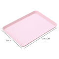 Miniatyrbild 2 av 4: 3 st Nordic Rektangulär Tebricka Plastbricka Hem Kök Frukt Dessertbricka Liten null none