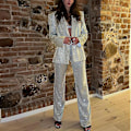 Miniatyrbild 2 av 5: Paljett Silver Blazer Kavaj Kort Topp Enfärgad Kostym För Kvinnor - Mode/casual Bodycon Vacker Vår/sommar Kläder Silver M