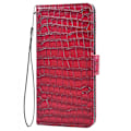 Miniatyrbild 5 av 5: För Samsung Galaxy A22 Crocodile PU Läder Telefon Case Dubbelt magnetiskt cover Red