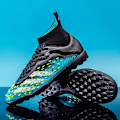 Miniatyrbild 3 av 5: Fotbollsskor för män Vuxen Fotbollsskor Grästräning Sport Skor Sneakers X30 BlackGreen 43