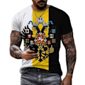 Miniatyrbild 5 av 5: Ryska flaggan Print Kortärmad Casual Sommar T-shirt med rund hals för män DT-3106 L