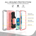 Miniatyrbild 2 av 5: Case för Samsung A12 5G Case, Galaxy A12 Case, Allytech Slim Fit Rugged 3-lagers stötsäkert skydd Hybrid Kickstand Phone case Cover för gray+rosegold