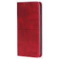 Miniatyrbild 2 av 5: För Xiaomi Redmi Note 12 4g Korthållare Cover Kohud Texture Pu Läderställ Phone case Shell Red